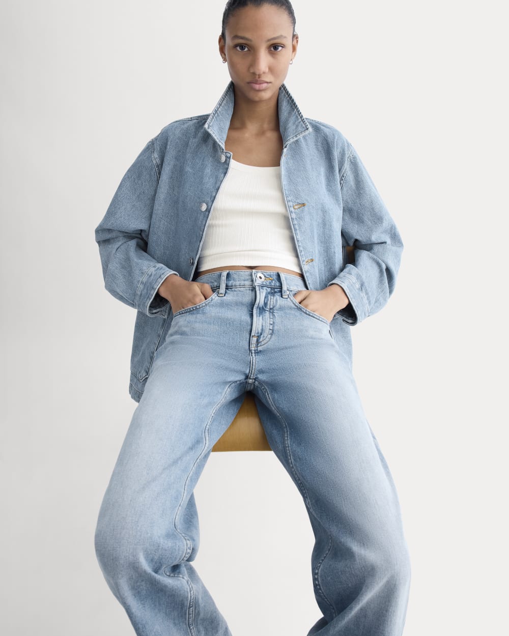 The Column Jean | Vintage Light Indigo | 31 Inseam - Image 8