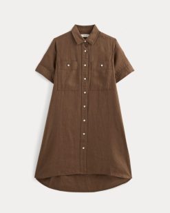 Alternative view of The Daytripper Dress in Linen | Cedarwood