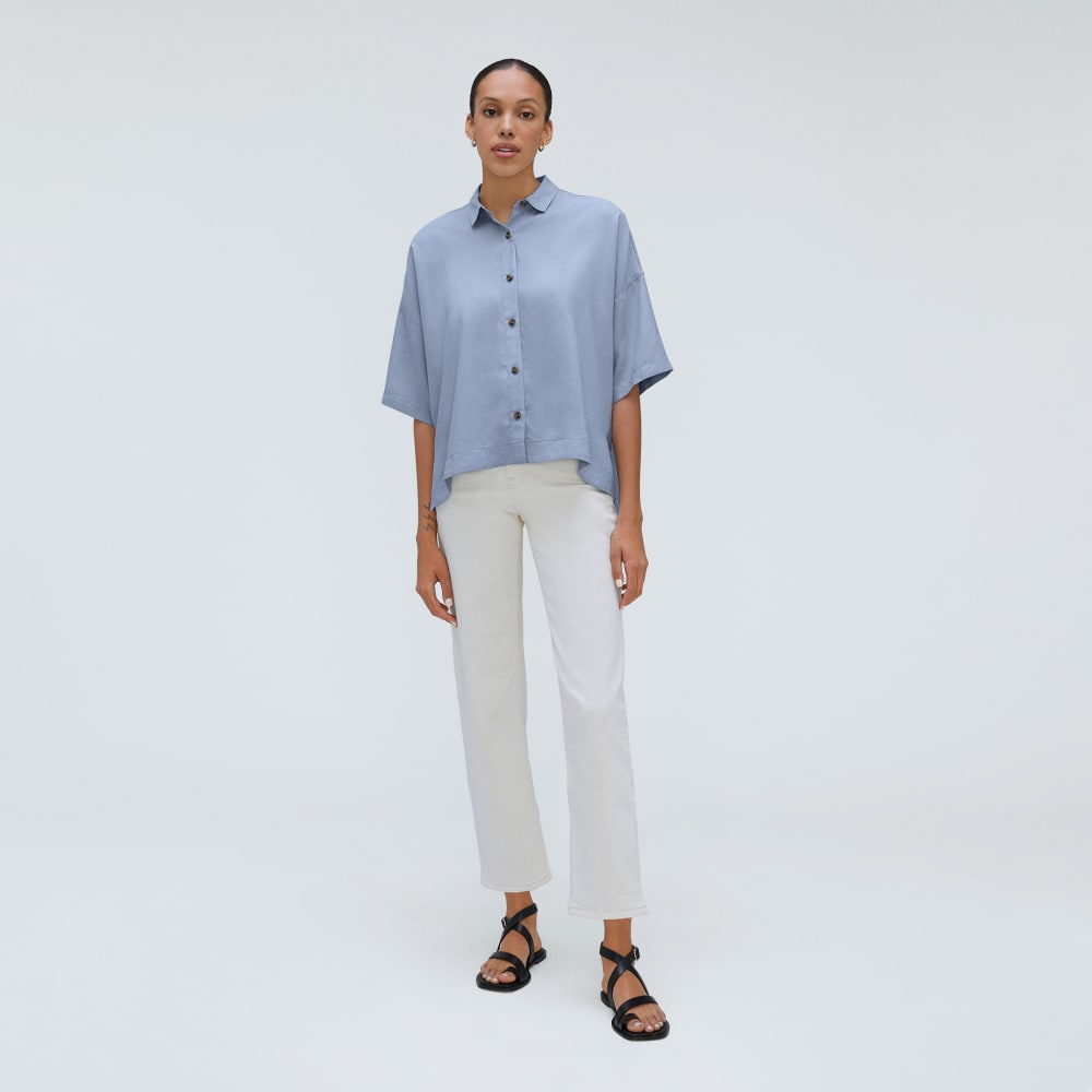 The Drapey Square Shirt | Blue Slate - Image 6
