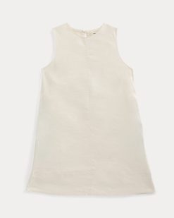 Alternative view of The Shift Dress in Stretch Linen | Bone
