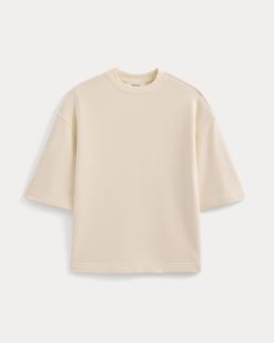 Alternative view of Lightweight Terry Oversized Tee | Parchment