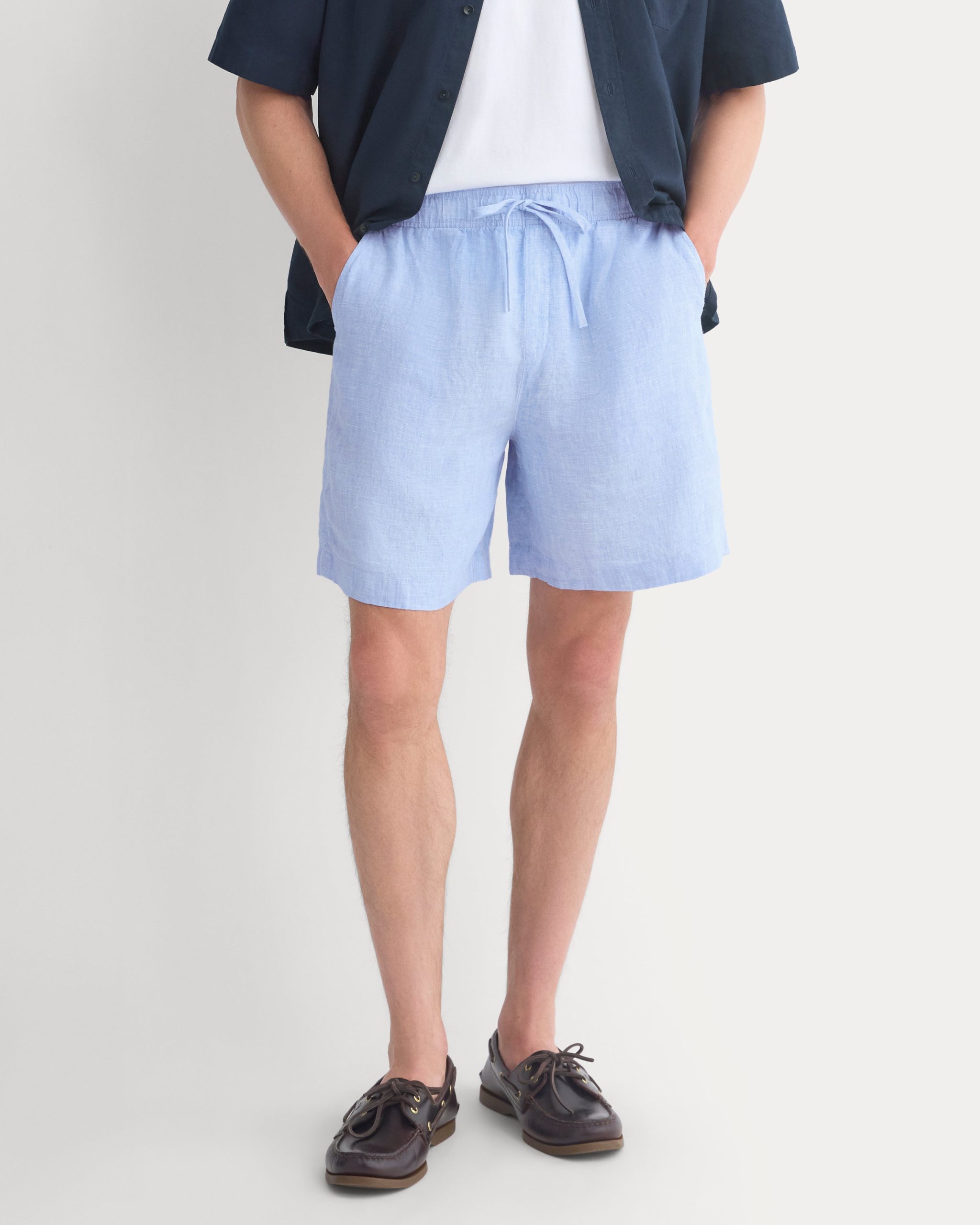Linen Easy Short | Light Blue - Image 3