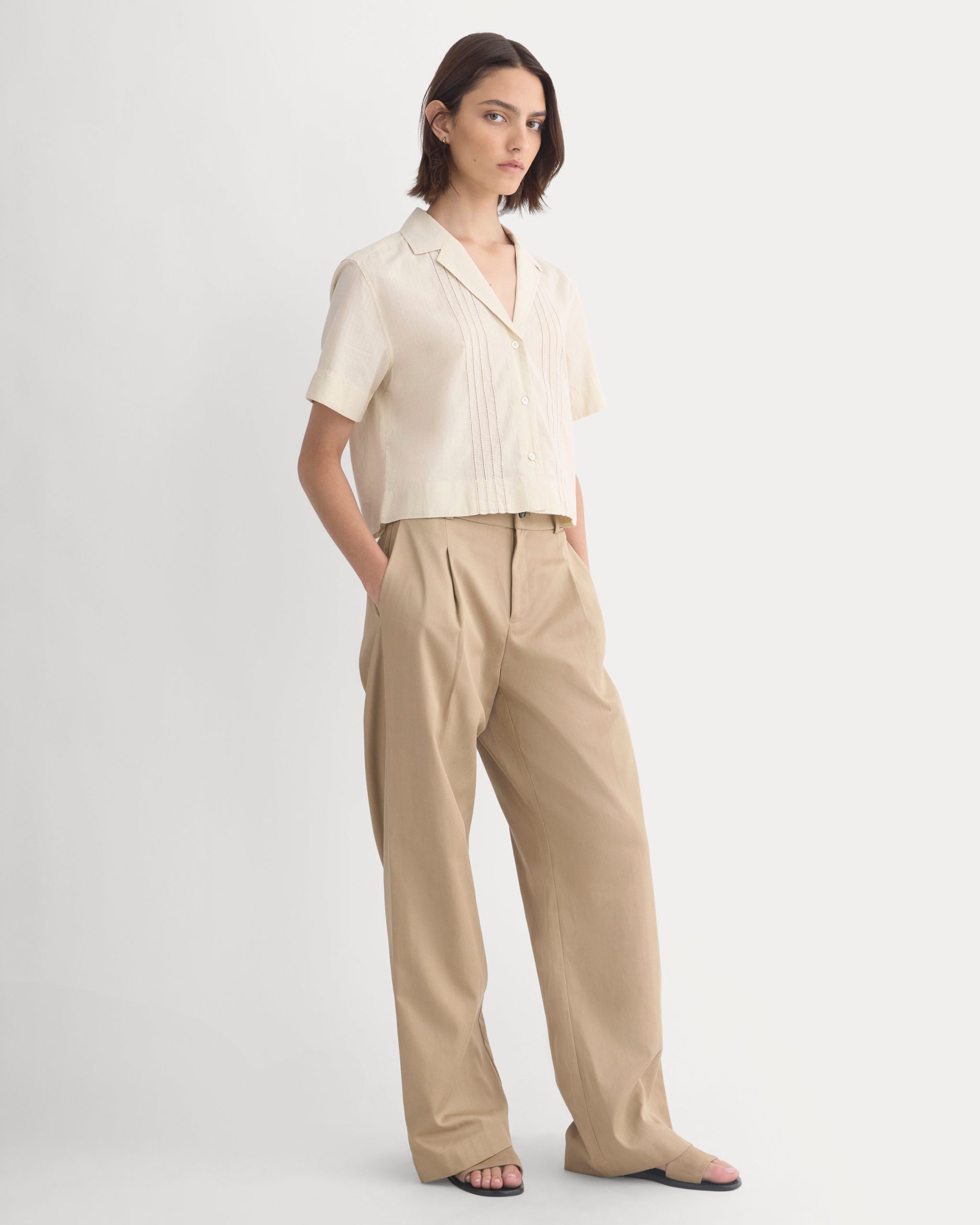 Cotton Gauze Resort Shirt | Birch - Image 3