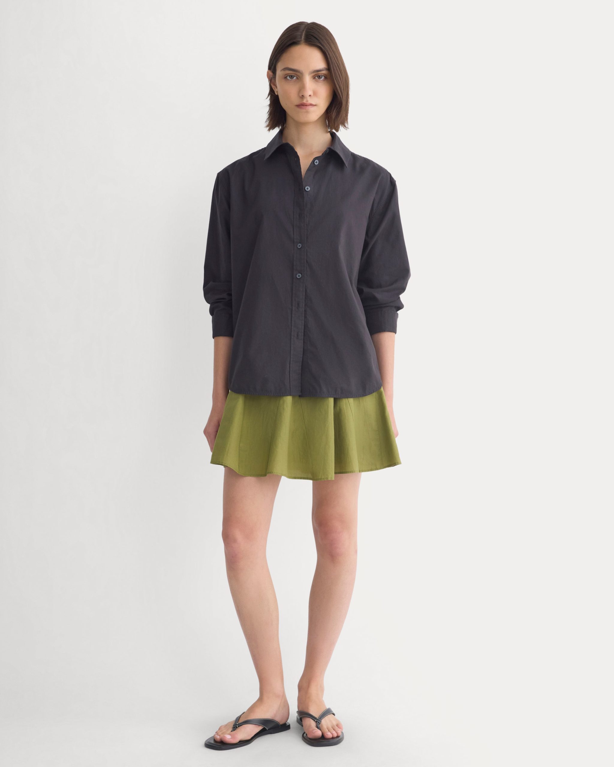 Godet Mini Skirt in Cotton Silk | Mayfly - Image 4