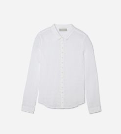 The Button Smock Top | White