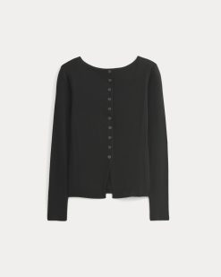 Alternative view of Button-Up Top in Butterluxe | Black