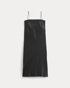 Alternative view of Slip Dress in Silk Charmeuse | Black