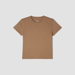 Alternative view of The Box-Cut Tee in Essential Cotton | Toasted Coconut | No Pocket