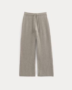 Alternative view of Straight-Leg Pant in Wool Cashmere | Oatmeal