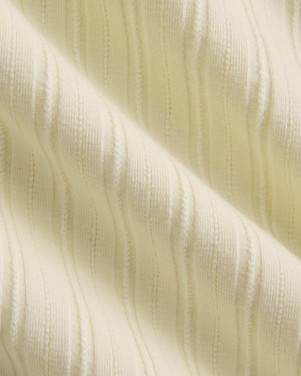 Scoop-Neck Midi Dress in Pointelle Knit | Lemon Icing - Image 8