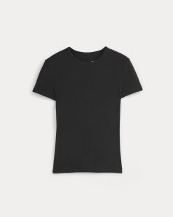 Alternative view of Tissue Short-Sleeve Crew | Black