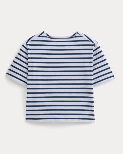 Alternative view of Mariner Tee | White/Estate Blue