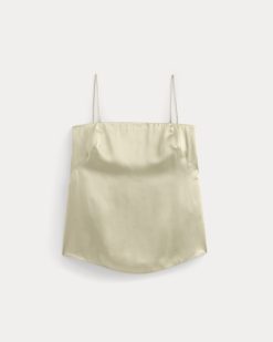 Alternative view of Thin Strap Cami in Silk Charmeuse | Peyote