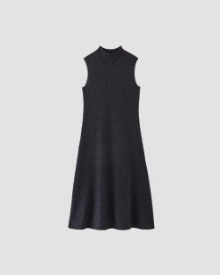Alternative view of The Cozy-Stretch Sleeveless Midi Dress | Charcoal