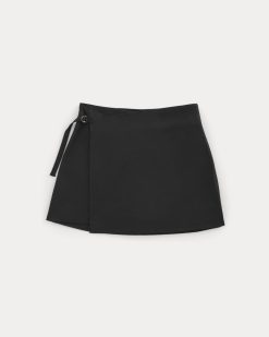 Alternative view of Tailored Drape Mini Skort | Black