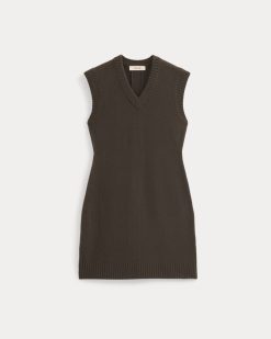 Alternative view of Sweater Mini Dress in Luxe Merino | Coffee Bean