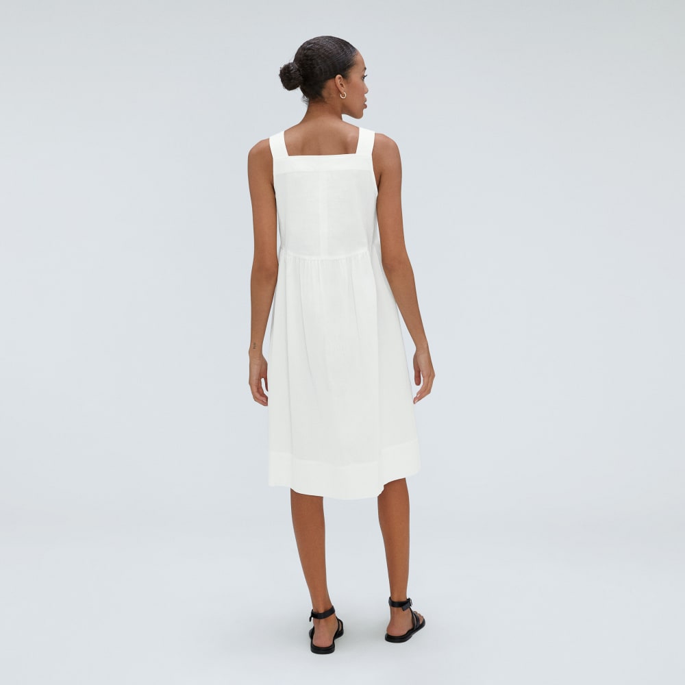 The Seersucker Midi Dress | White - Image 3