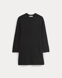 Alternative view of Cashmere Long-Sleeve Mini Dress | Black