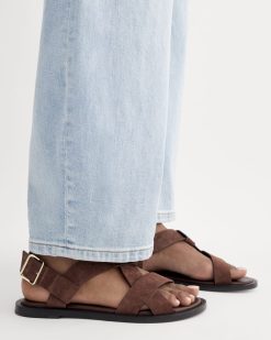 Alternative view of The City Strap Sandal | Burnt Umber Suede