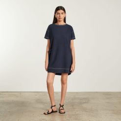 Alternative view of The Oversized Mariner Dress |  Navy / White