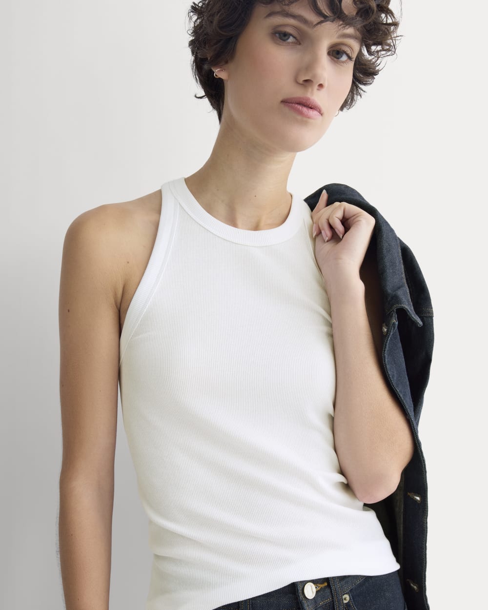 Luxe Rib Racerback Tank | White - Image 4