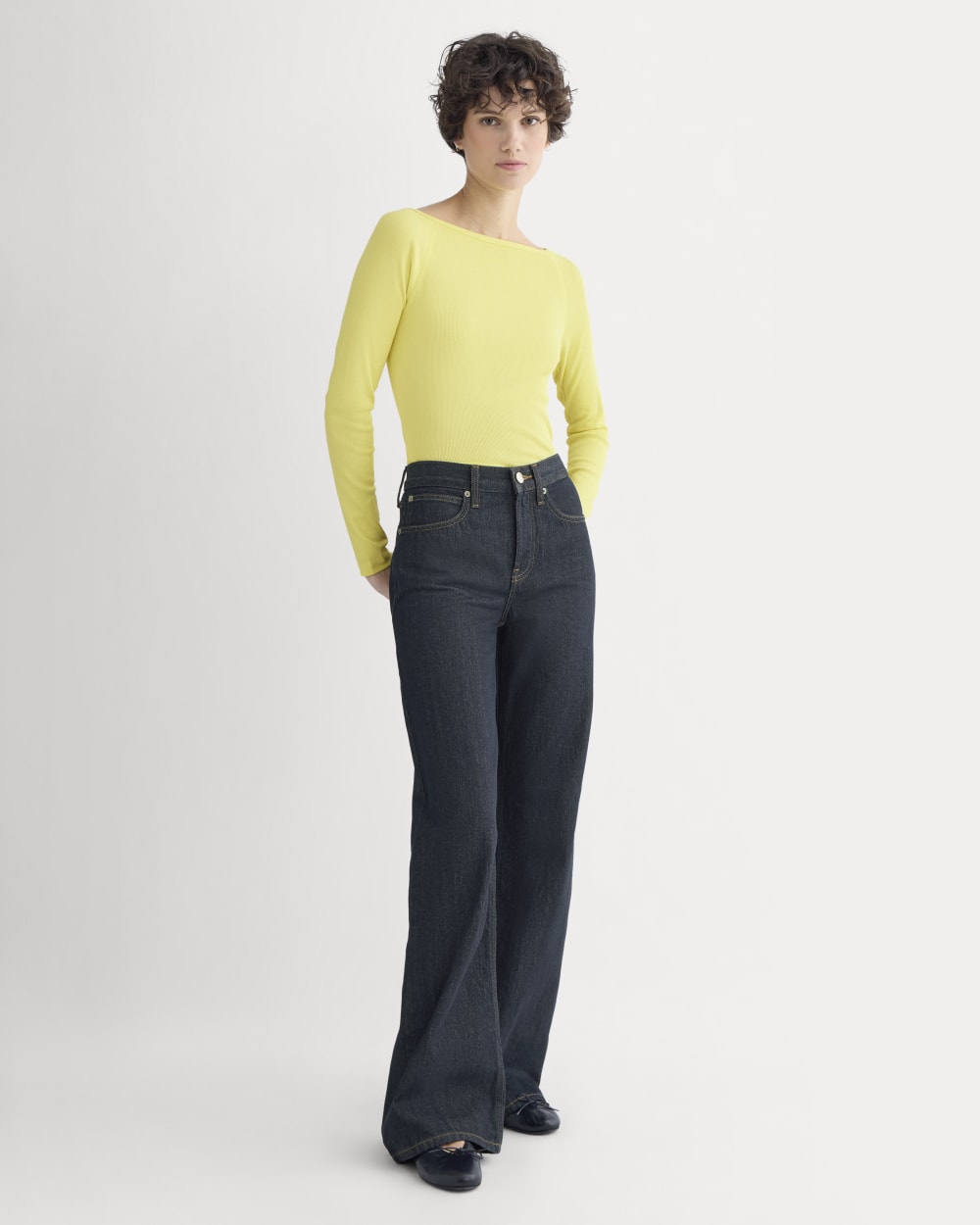 Luxe Rib Boatneck Top | Celandine - Image 4