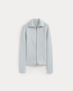 Alternative view of Full-Zip Ribbed Jacket in Everyday Cotton | Skywriting