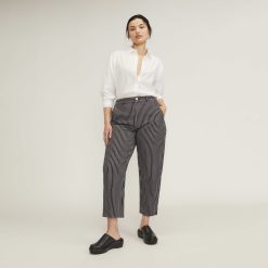 The Utility Barrel Pant | Black / Bone | Regular