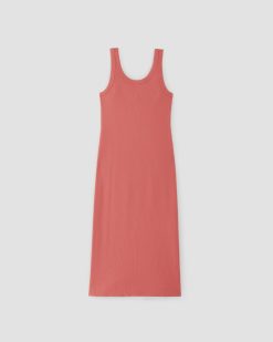 Alternative view of The '90s Rib Dress | Coral