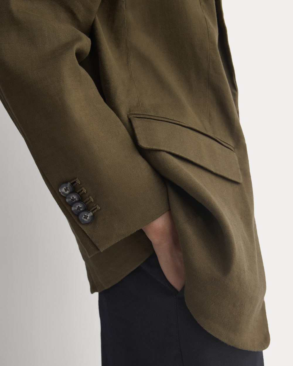 The Oversized Blazer in Stretch Linen | Beech - Image 4