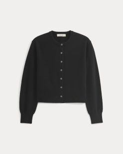 Alternative view of Cashmere Cropped Cardigan | Black