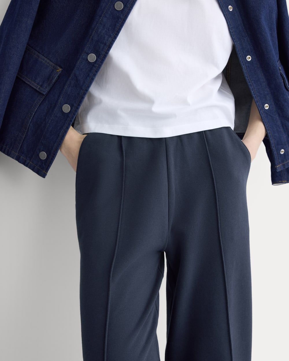 Lightweight Terry Pintuck Sweatpant | Navy - Image 5