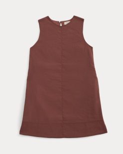 Alternative view of The Shift Dress in Stretch Linen | Henna Red