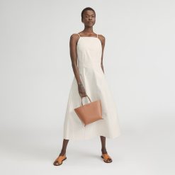 The Structured Cotton Bell Dress | Bone