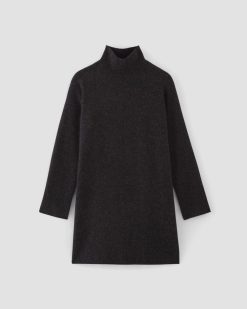 Alternative view of The Cozy Stretch Turtleneck Dress | Charcoal