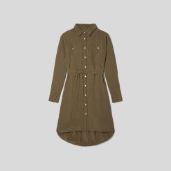 Alternative view of The City Stripe Draped Shirt Dress | Beech