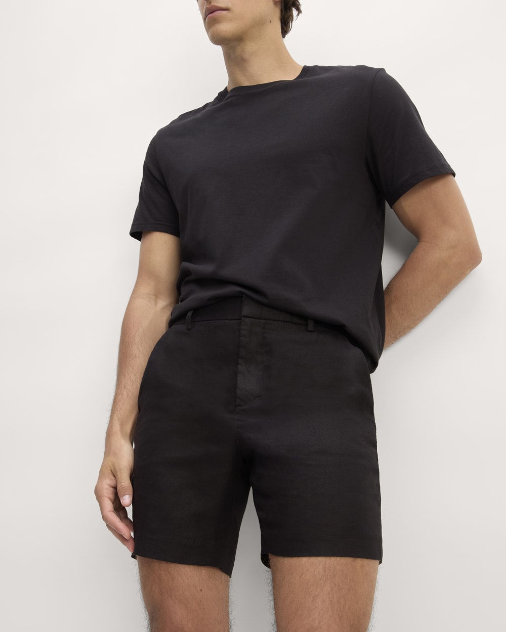 The 7 Linen Trouser Short | Black - Image 4