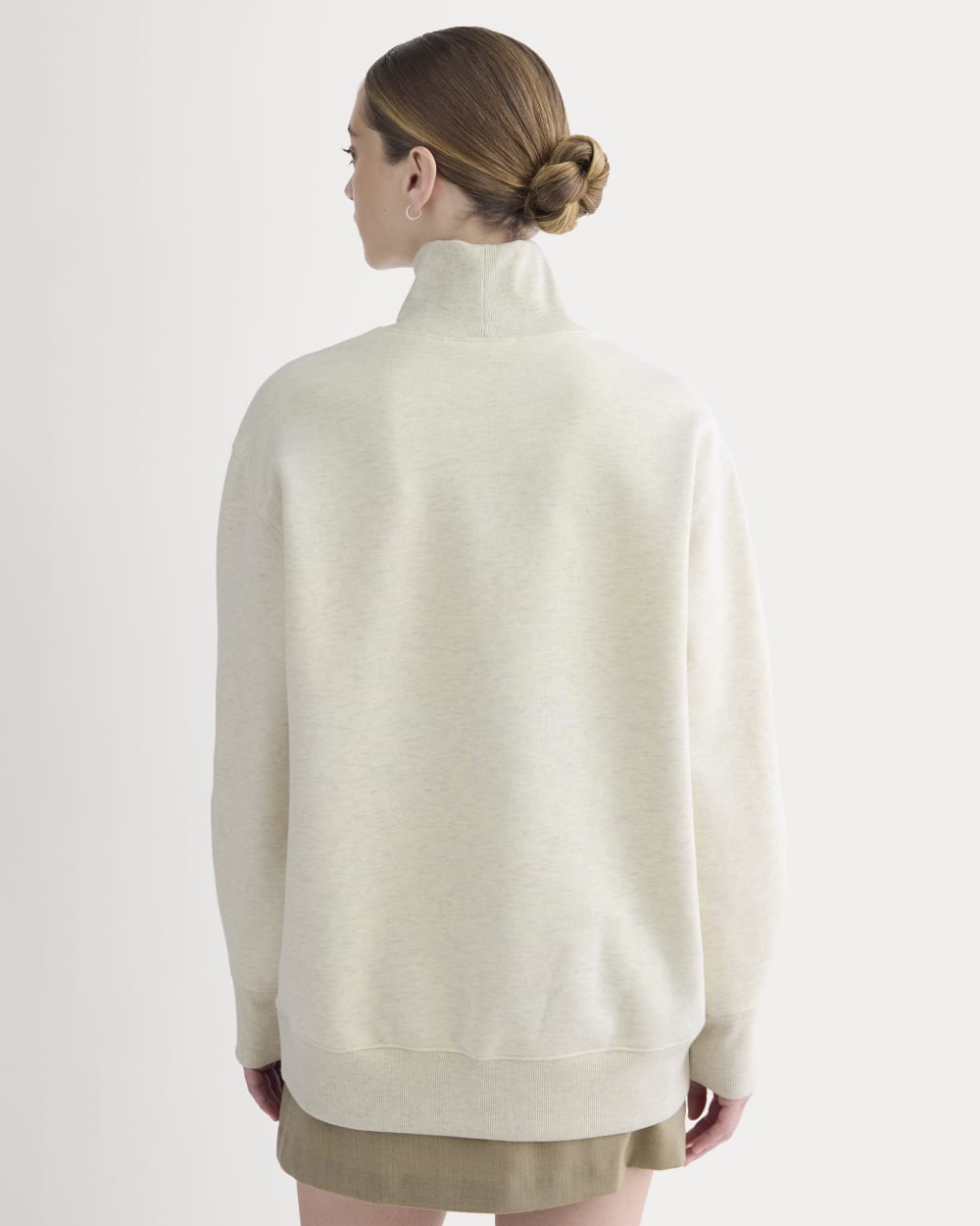 Luxe Fleece Turtleneck | Heathered Oat - Image 5