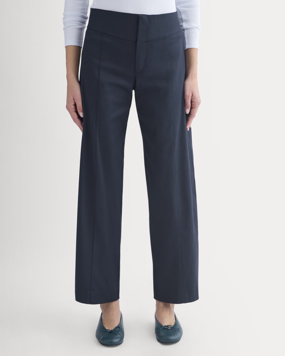 Tailored Drape Seam Pant | Navy - Image 4