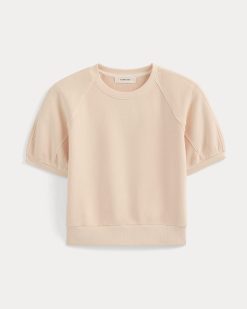 Alternative view of Lightweight Terry Blouson Short-Sleeve Crew | Pale Peach