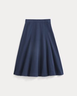 Alternative view of Seamed Midi Skirt | Navy