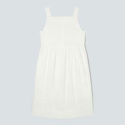 The Seersucker Midi Dress | White