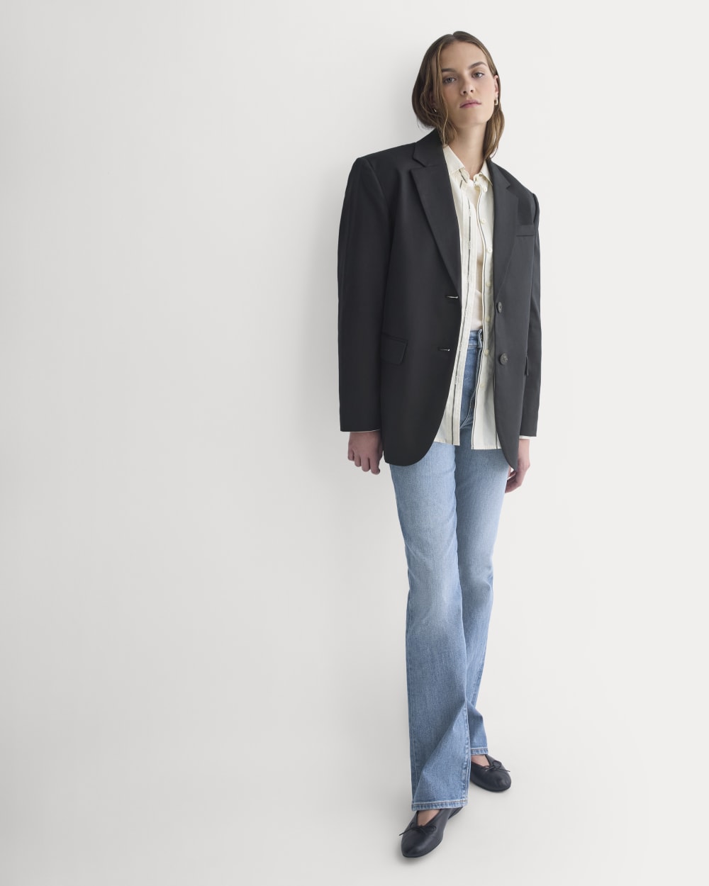 Tailored Drape Blazer | Black - Image 3