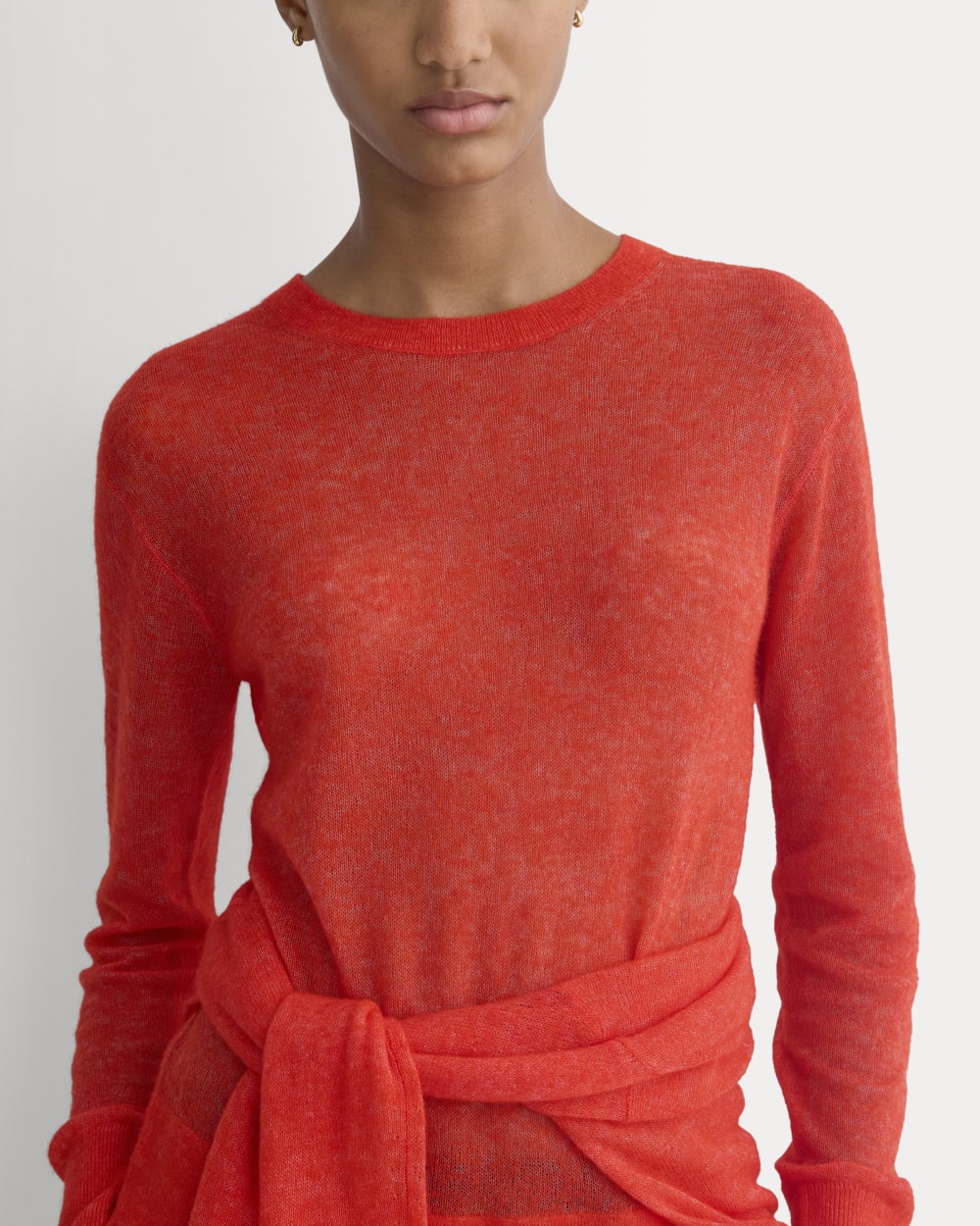 The Air Alpaca™ Relaxed Crew Top | Fiery Red - Image 4