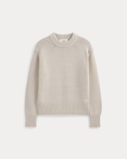 Alternative view of Oversized Cocoon Crew in Elevated Cotton | Peyote