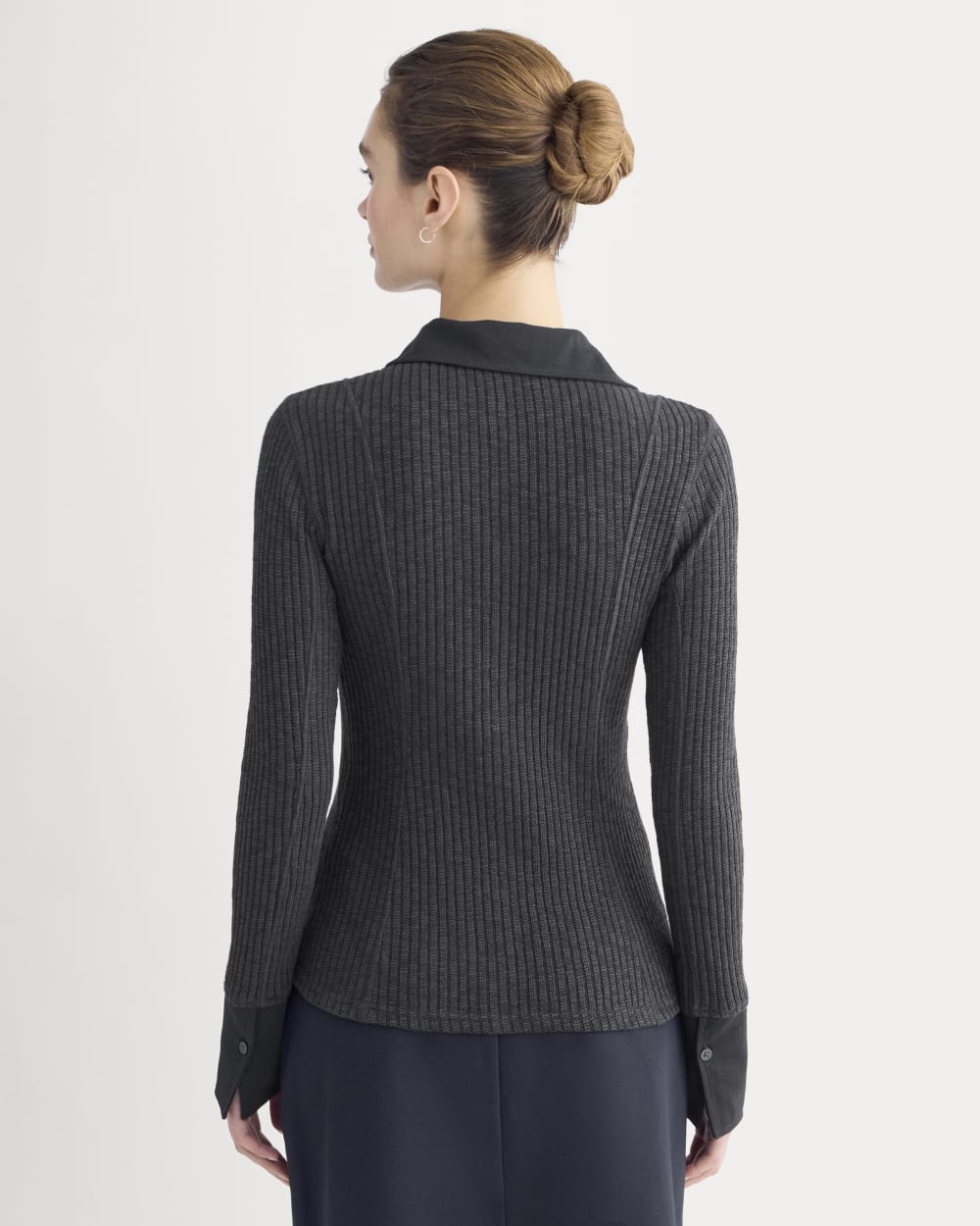 Cozy Rib Button-Up | Black - Image 5