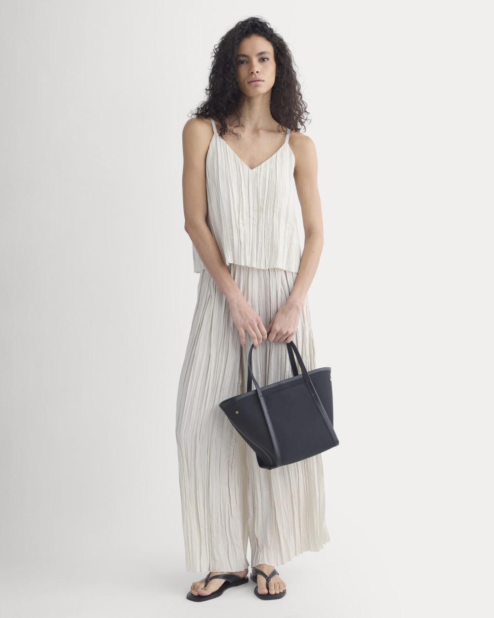 Crinkle Trapeze Tank | Birch - Image 4