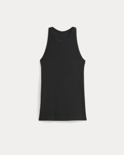 Alternative view of Luxe Rib Racerback Tank | Black