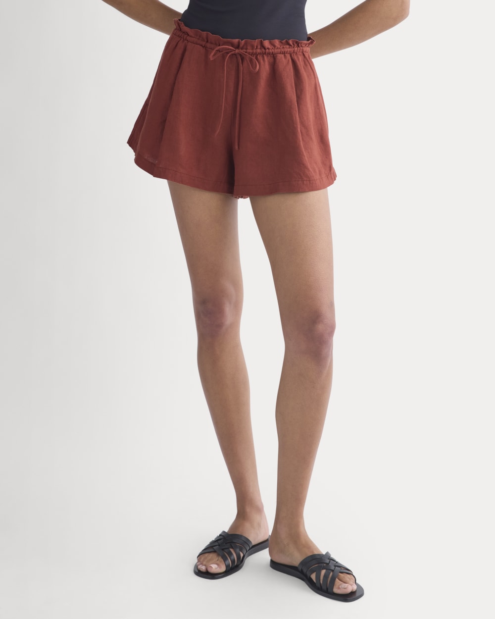 Flowy Short in Linen | Henna Red - Image 5