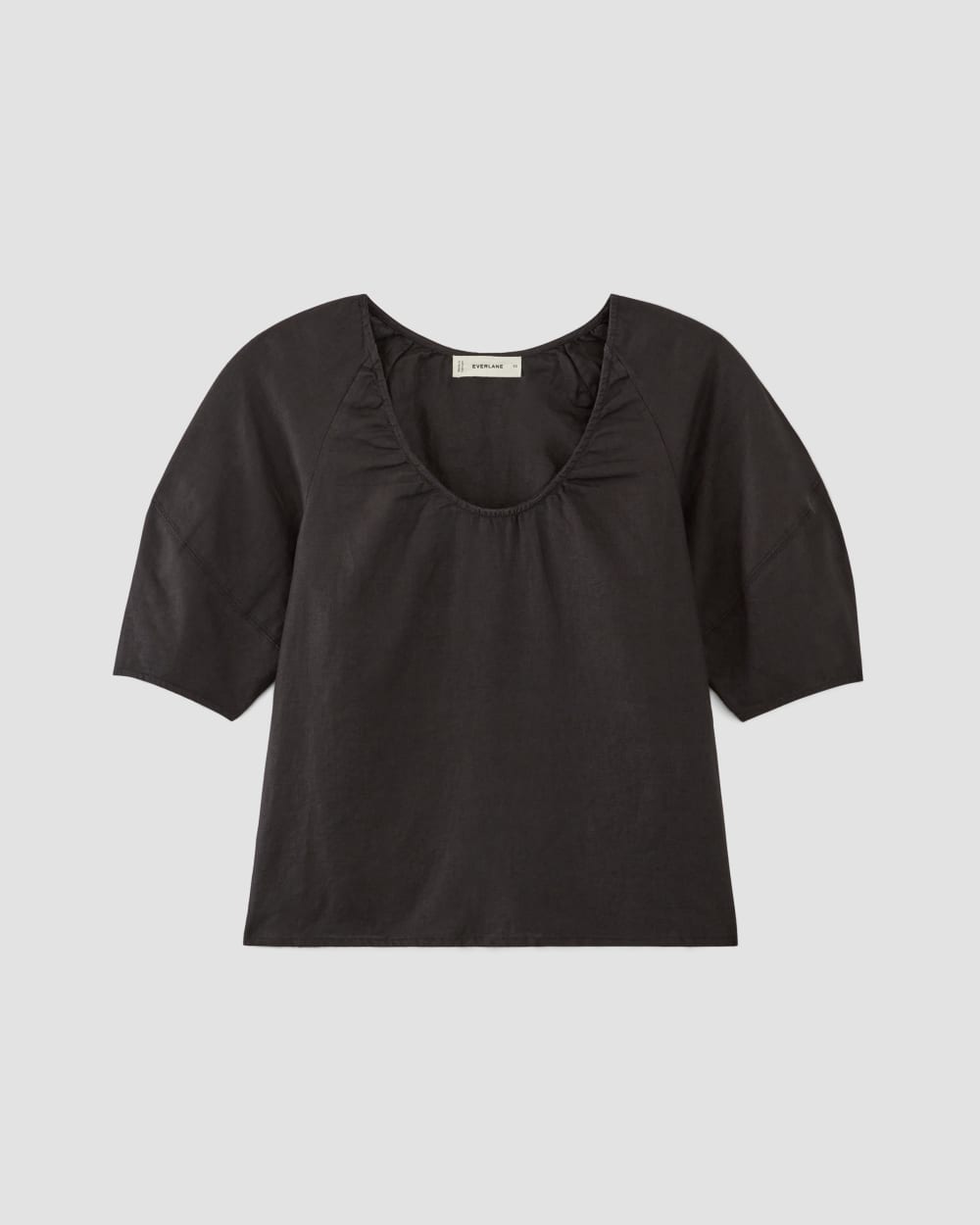 The Scoop Top in Linen | Black - Image 2